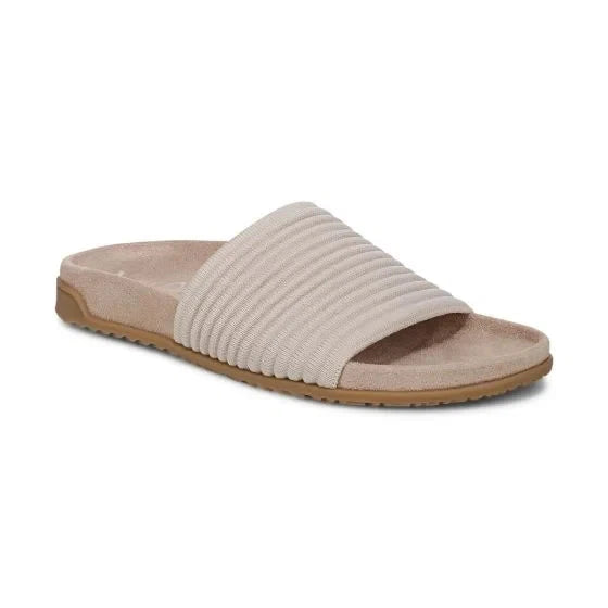 HOT PRICE New Style Vionic Women's Evie Knit Slide Sandal, Cream