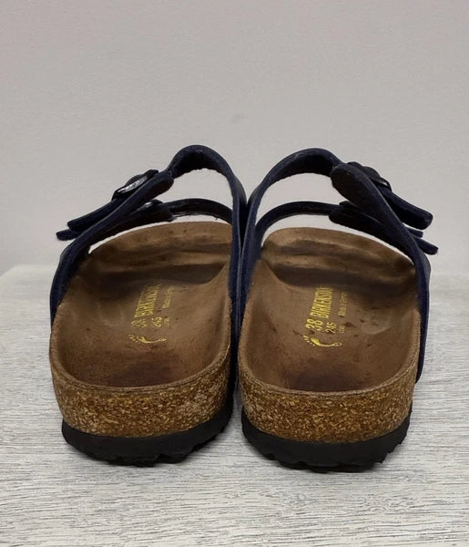 Birkenstock FLORIDA 3 Multi-strap Sandal BLUE Soft Footbed NWOT Size 38 W7 M5
