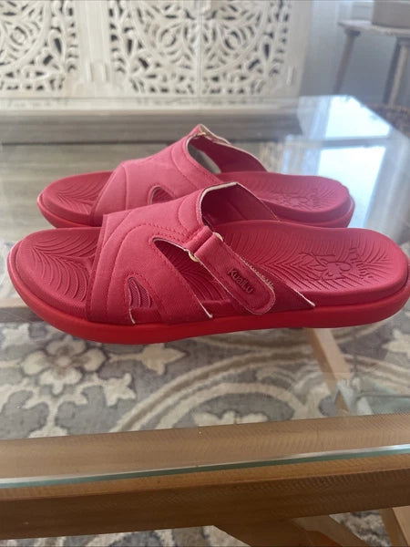 New KuaiLu Women’s Fashion Orthotic Slides Lightweight Athletic Red Size 7