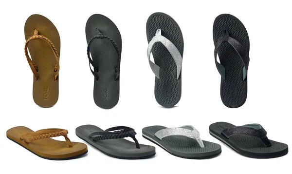 New Women's RDVOL Casual Beach Flip Flops Braided Sandals Glitter Fashion Shoe