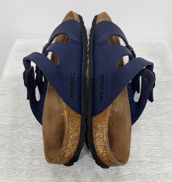 Birkenstock FLORIDA 3 Multi-strap Sandal BLUE Soft Footbed NWOT Size 38 W7 M5