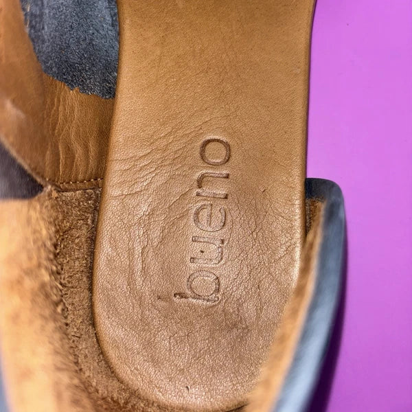 Bueno Tahiti Blue Soft Leather Open Toe Sandals WMS Sz 11/42 Comfort EUC (0421)