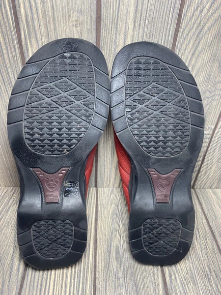 ARIAT Women’s Sandals Size:6.5B Style# 94160 Red Leather Open Toe Slides Sandals