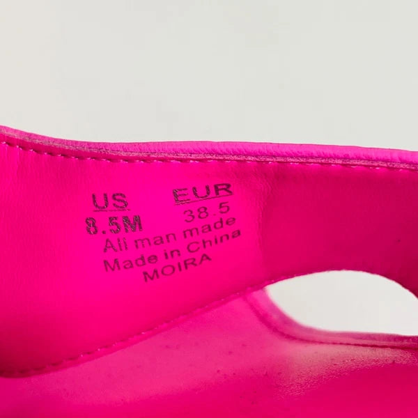 Bright pink platform flip flops sandals 8.5 CIRCUS SAM EDELMAN shoes Y2K style