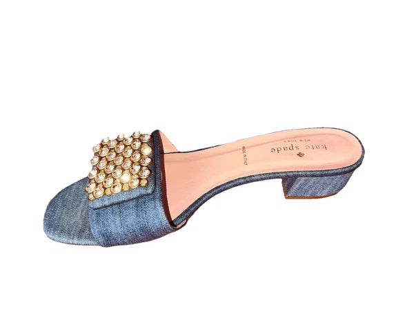 $278 Kate Spade New York Mazie Crystal Bling Embellishment Mule Sandal 8